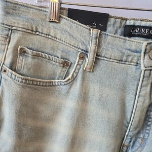 Lauren Ralph Lauren Slim Fit Jeans in Soft Green